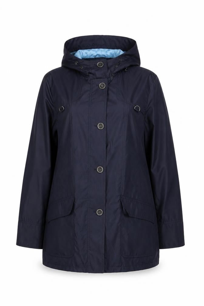 Womens UK Size 16 Peter Hahn Blue Rain Coat