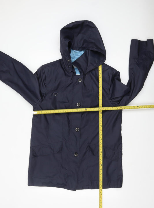Womens UK Size 16 Peter Hahn Blue Rain Coat