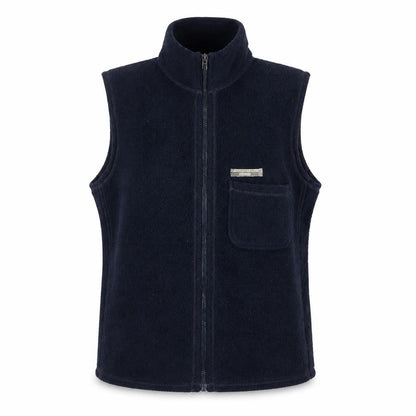 Pringle Women Blue Fleece Waistcoat L Sleeveless Zip Bodywarmer