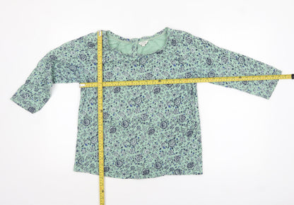 Womens UK Size 10 FatFace Green Tunic Blouse