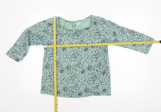 Womens UK Size 10 FatFace Green Tunic Blouse