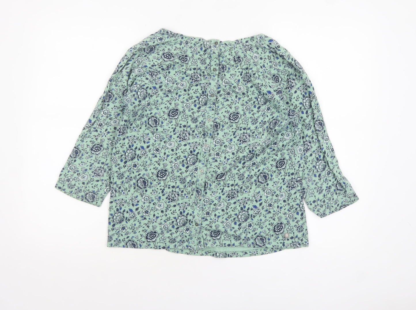 Womens UK Size 10 FatFace Green Tunic Blouse