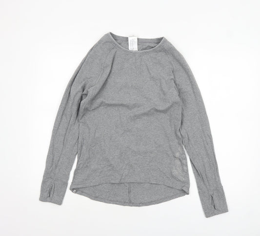 Womens UK Size S DECATHLON Grey Basic T-Shirt