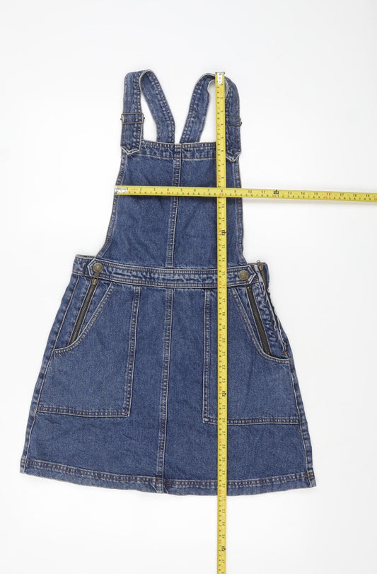 Cooperative Women’s Blue Denim Pinafore Dress M Short Casual