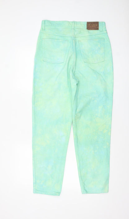 Universal Womens Green Mom Jeans Size 16 High Rise Cotton Denim