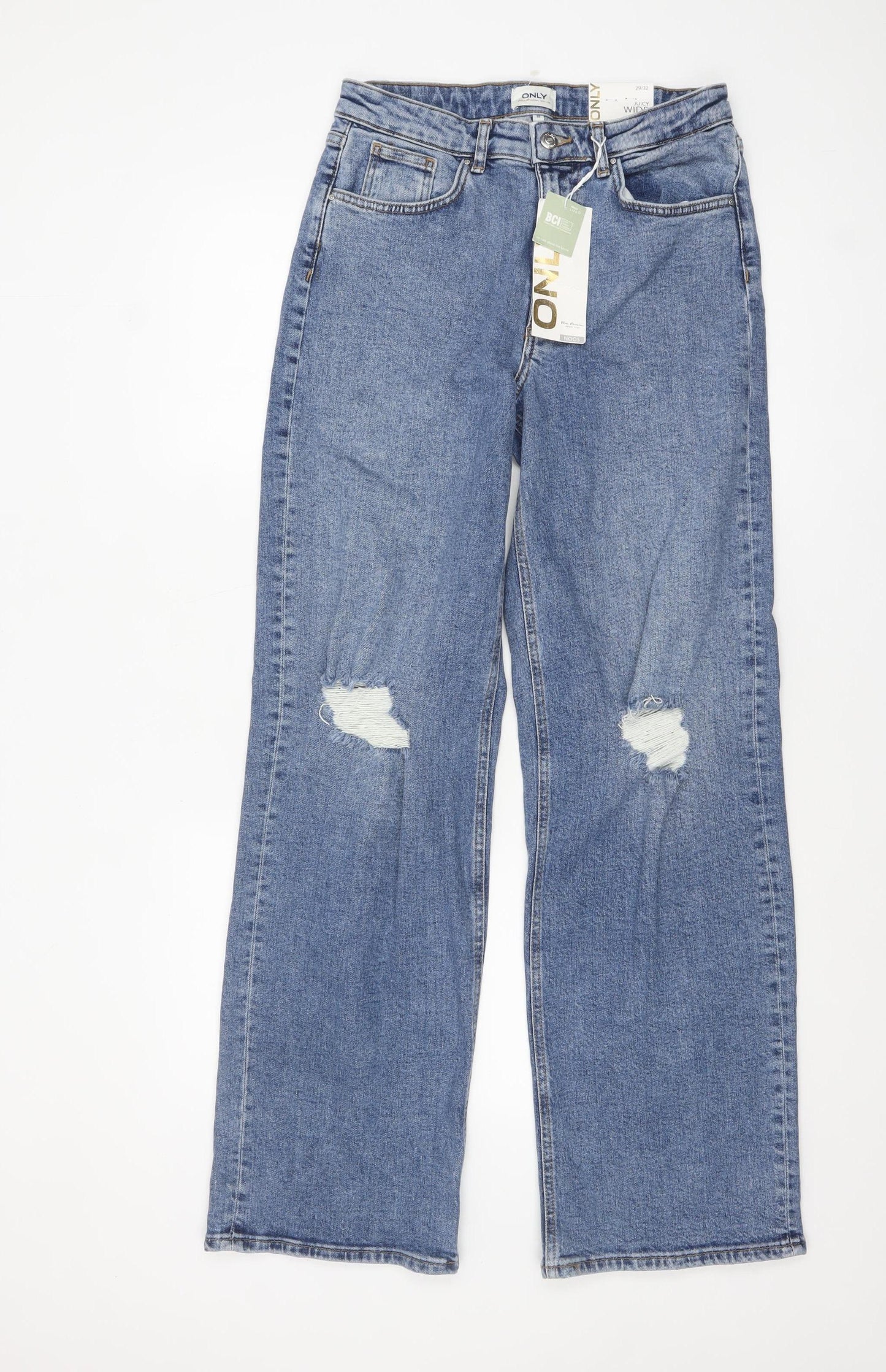 Womens UK Size 12 Only Relaxed Fit Wide-Leg Jeans
