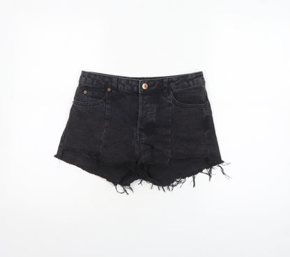 H&M Divided Women's Black Denim Cut-Off Shorts Size 8