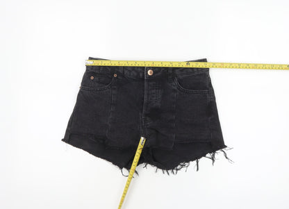 H&M Divided Women's Black Denim Cut-Off Shorts Size 8