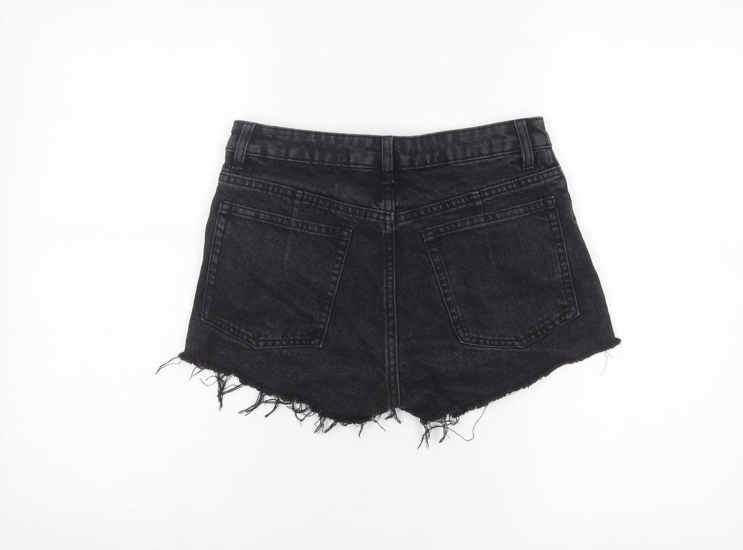 H&M Divided Women's Black Denim Cut-Off Shorts Size 8