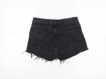 H&M Divided Women's Black Denim Cut-Off Shorts Size 8