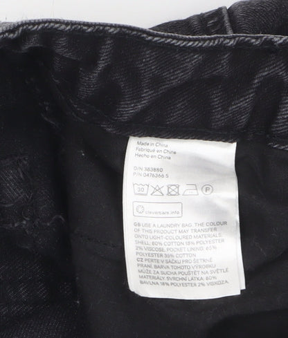 H&M Divided Women's Black Denim Cut-Off Shorts Size 8