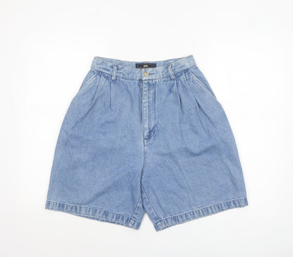 British Khaki Women's Blue Size 8 High Rise Denim Chino Shorts