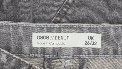 ASOS Women’s Grey Straight Leg High Rise Denim Jeans Size 8