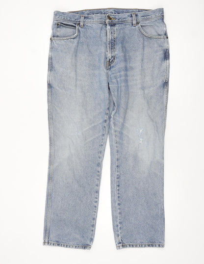 Wrangler Men's Blue Regular Fit Straight Leg Denim Jeans W38 L30