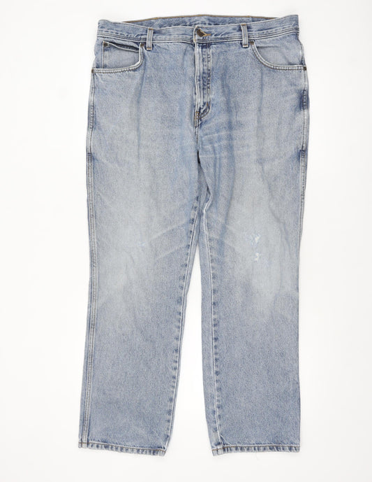 Wrangler Men's Blue Regular Fit Straight Leg Denim Jeans W38 L30