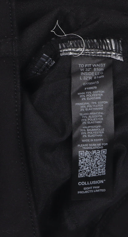 Collusion Mens Black Skinny Jeans W32 L32 Cotton Blend
