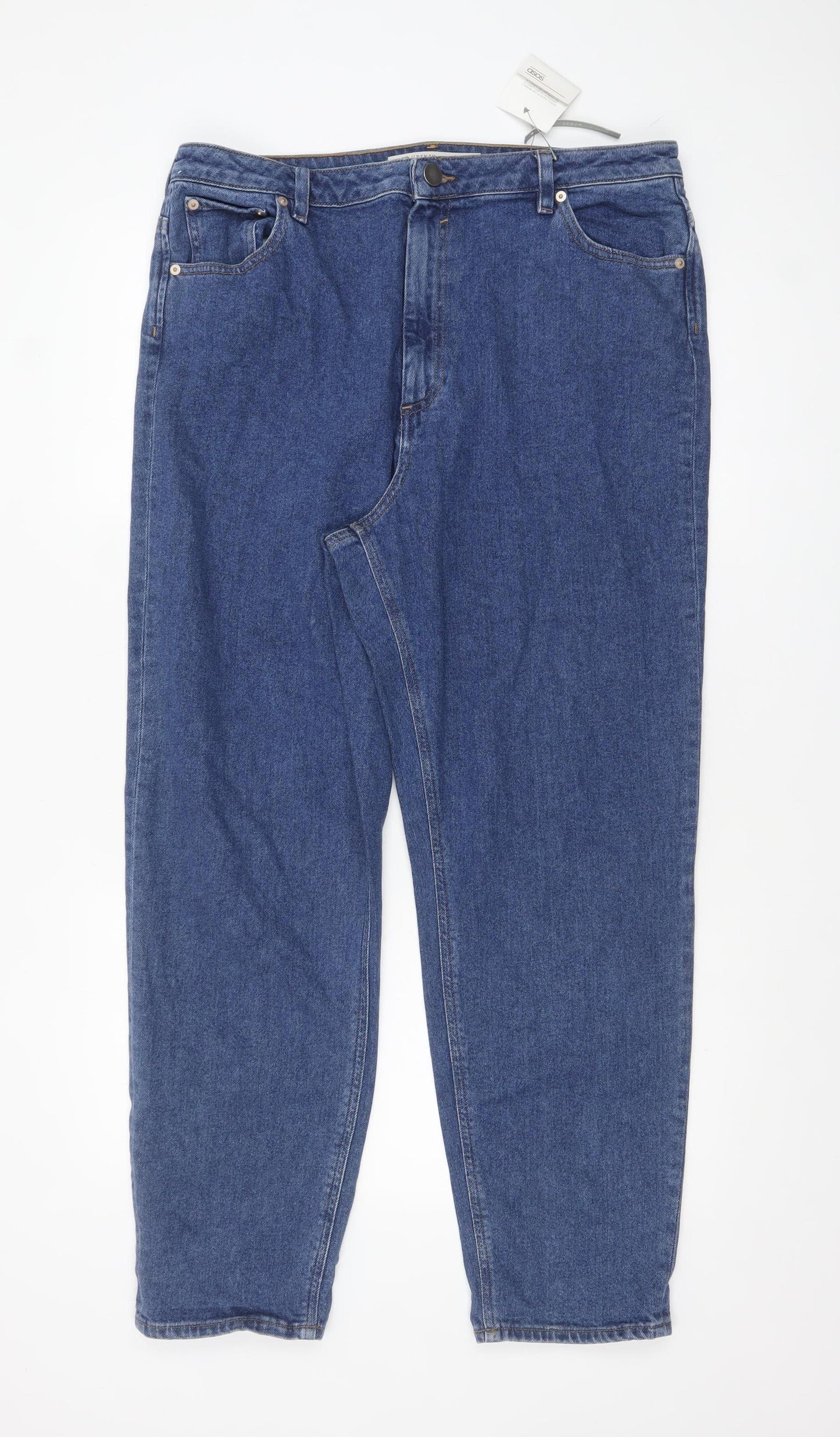 Womens UK Size 18 ASOS Regular Fit Straight Blue Jeans
