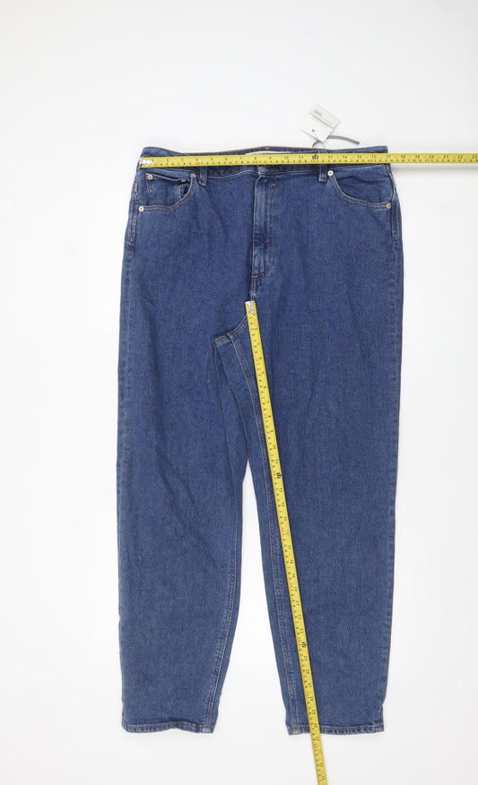 Womens UK Size 18 ASOS Regular Fit Straight Blue Jeans