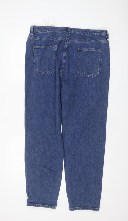 Womens UK Size 18 ASOS Regular Fit Straight Blue Jeans