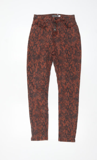 Womens UK Size 8 Mint Velvet Slim Fit CasualWorkwear Brown Trousers