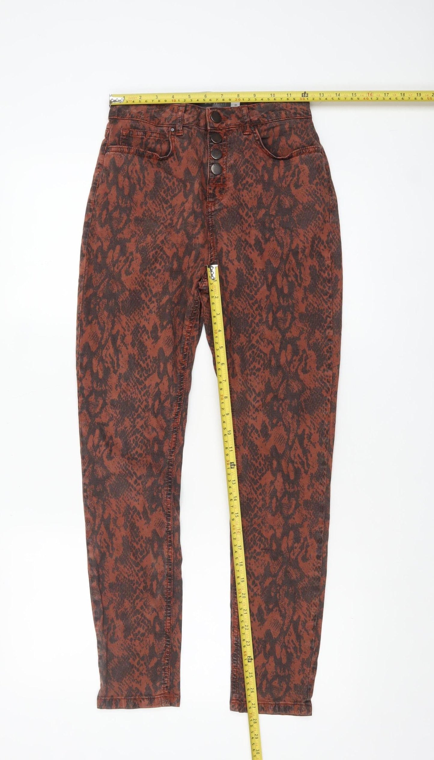Womens UK Size 8 Mint Velvet Slim Fit CasualWorkwear Brown Trousers