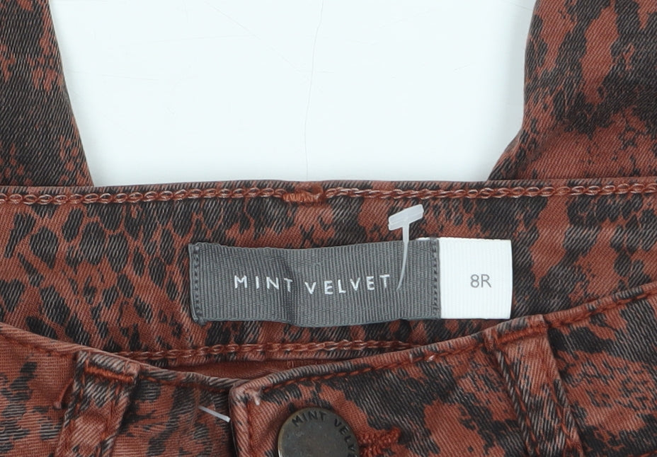 Womens UK Size 8 Mint Velvet Slim Fit CasualWorkwear Brown Trousers