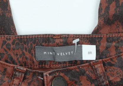 Womens UK Size 8 Mint Velvet Slim Fit CasualWorkwear Brown Trousers