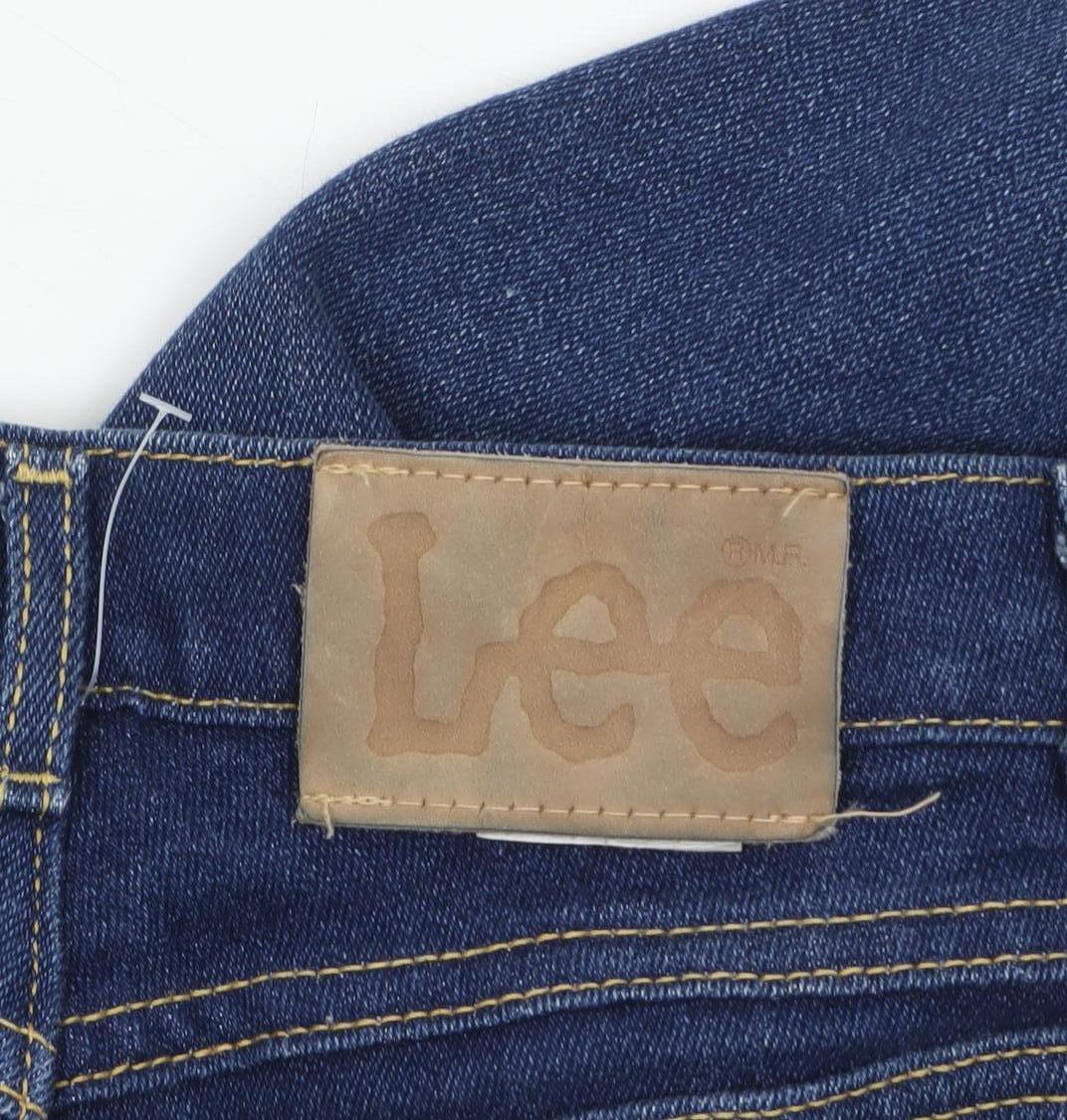 Womens UK Size 12 Lee Regular Fit Straight Blue Jeans