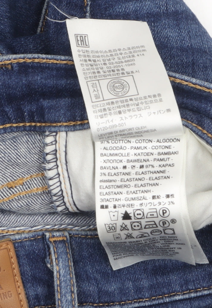 Womens UK Size 25 Levi's Slim Fit Skinny Blue Jeans