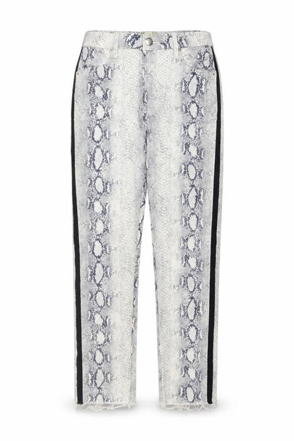 Gianni Bini Womens Grey Snake Print XL Stretch Cotton Trousers