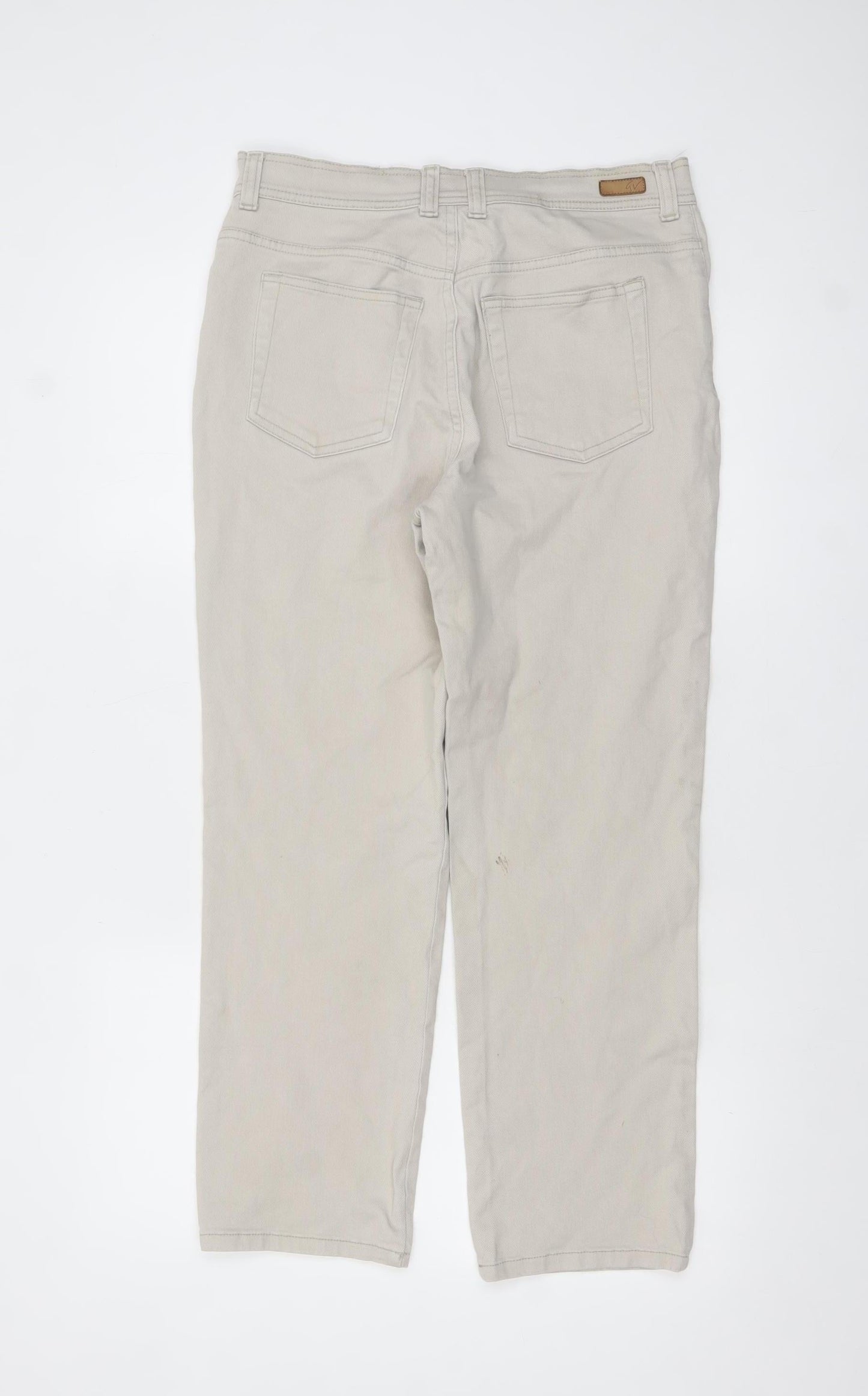Womens UK Size 10 Gloria Vanderbilt Regular Fit Straight Beige Jeans