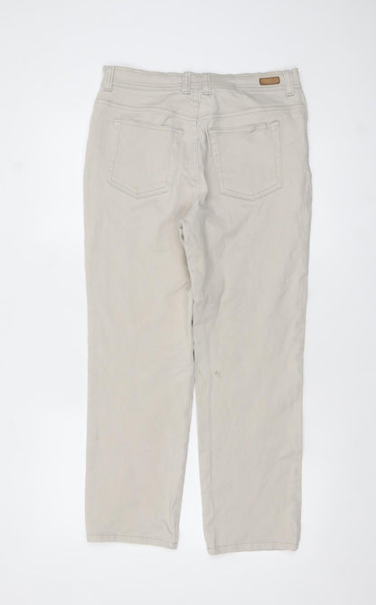 Womens UK Size 10 Gloria Vanderbilt Regular Fit Straight Beige Jeans