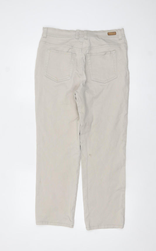 Womens UK Size 10 Gloria Vanderbilt Regular Fit Straight Beige Jeans