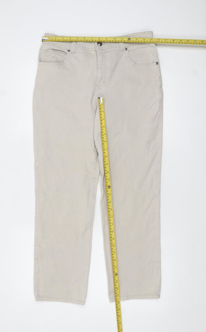 Womens UK Size 10 Gloria Vanderbilt Regular Fit Straight Beige Jeans