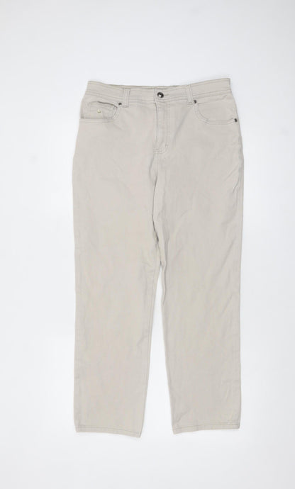 Womens UK Size 10 Gloria Vanderbilt Regular Fit Straight Beige Jeans
