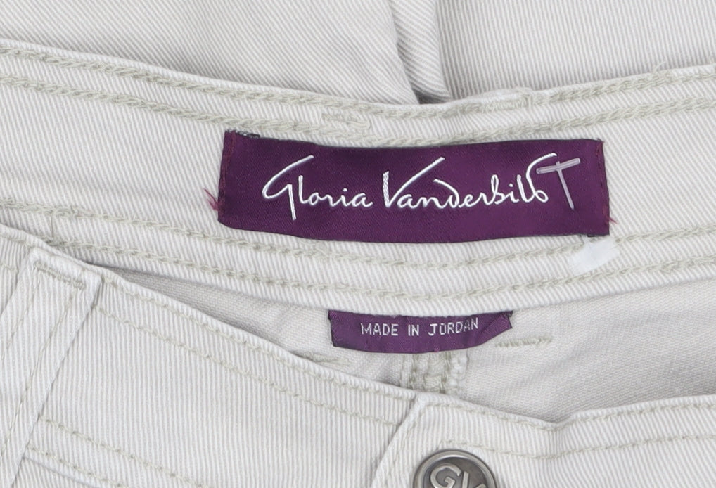 Womens UK Size 10 Gloria Vanderbilt Regular Fit Straight Beige Jeans