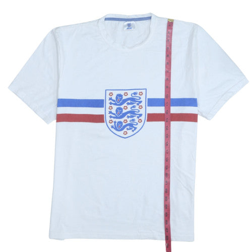 George Men's White England XL Short Sleeve Cotton T-Shirt