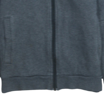 Adidas Boys Grey Blue Full Zip Hoodie 13-14 Years Fleece Lined Sportswear