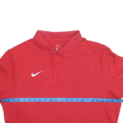 Nike Men's Red XL Polo Shirt Cotton Short Sleeve Sports Top