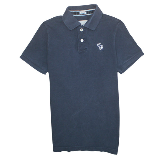 Abercrombie & Fitch Men's Blue Muscle Fit Polo Shirt L