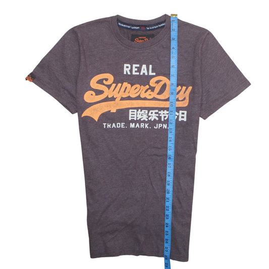 Superdry Men's Brown Graphic Print Crew Neck T-Shirt Size L