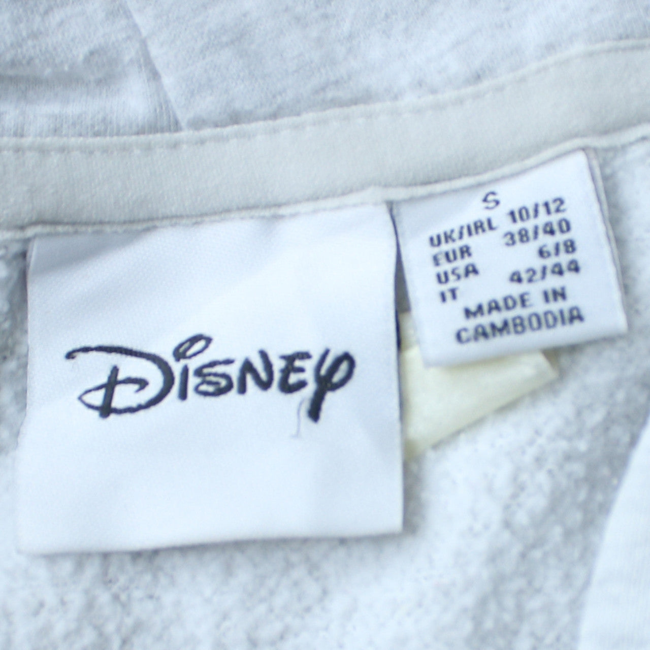 Womens UK Size S Disney Grey Pullover Hoodie