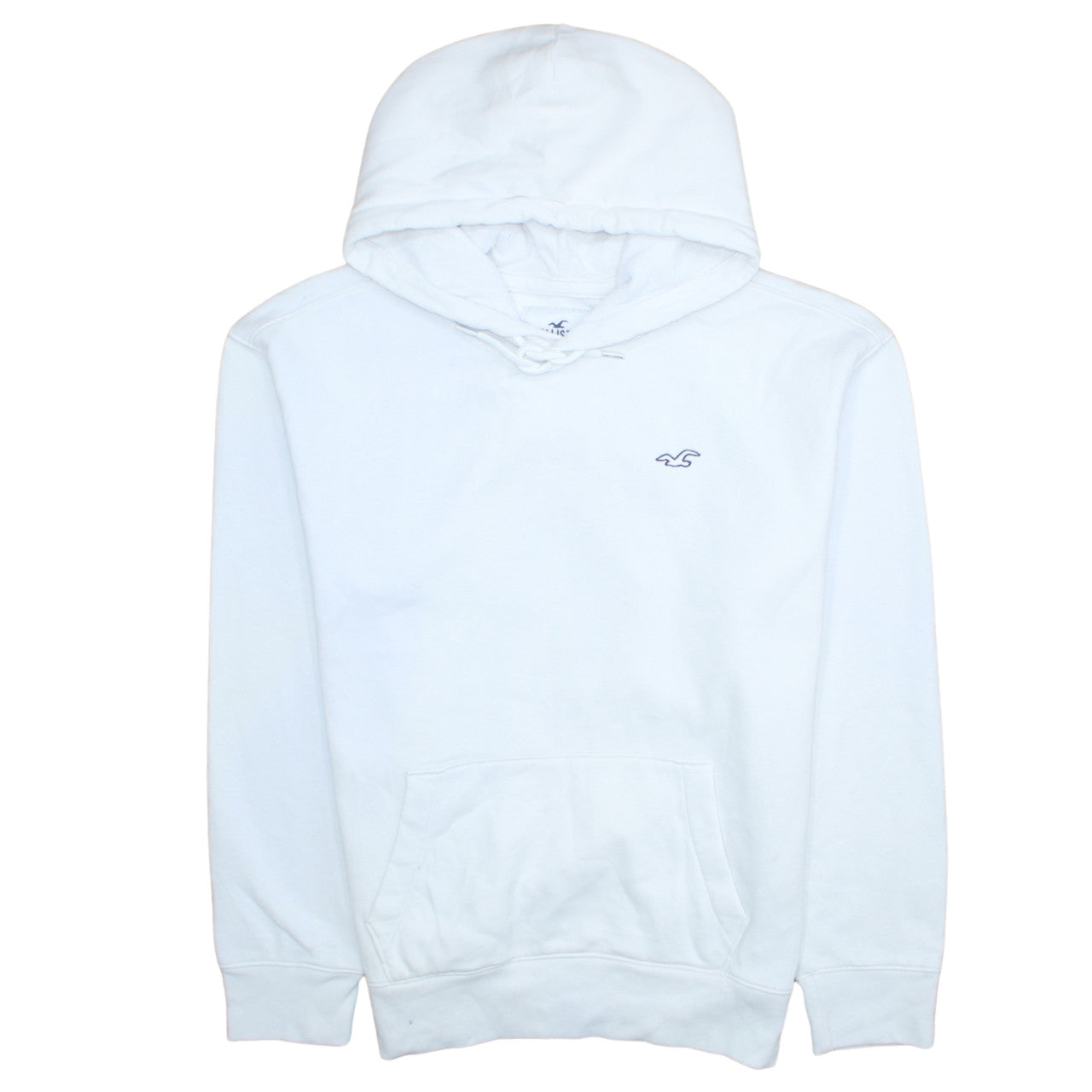 Mens UK Size L Hollister White Pullover Hoodie