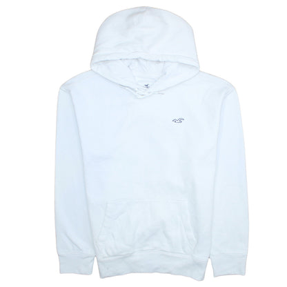 Mens UK Size L Hollister White Pullover Hoodie