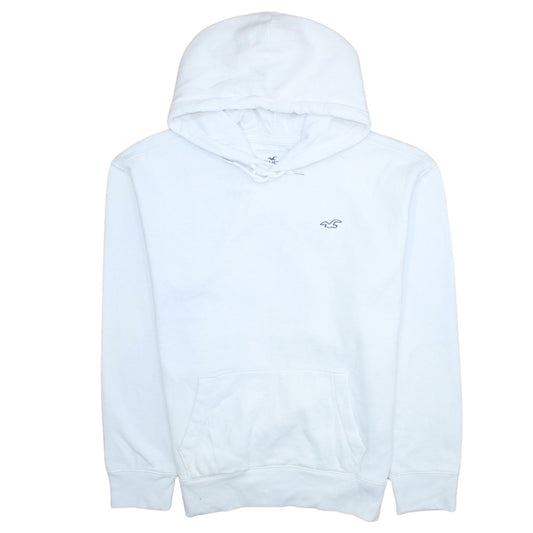 Mens UK Size L Hollister White Pullover Hoodie