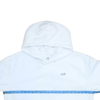 Mens UK Size L Hollister White Pullover Hoodie