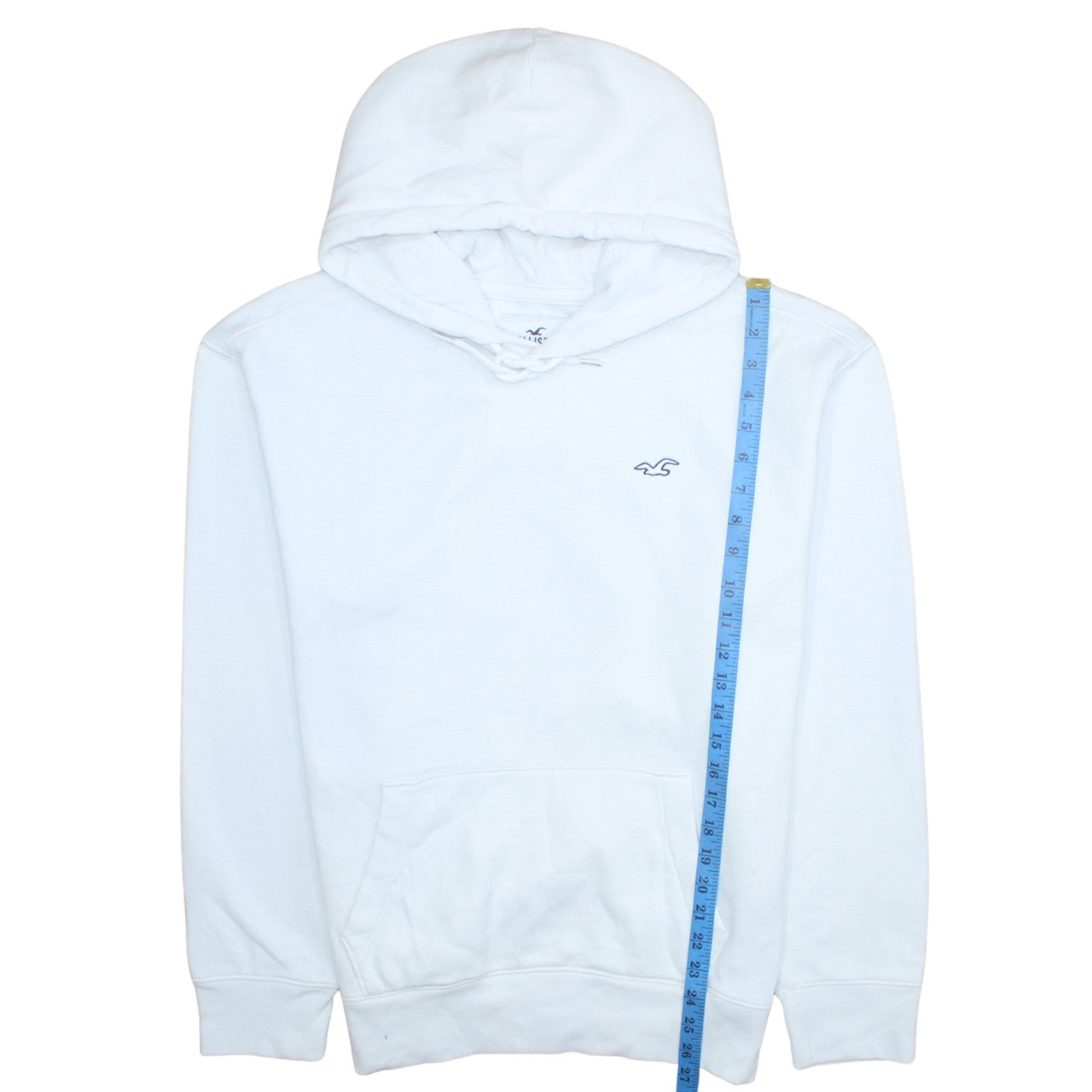 Mens UK Size L Hollister White Pullover Hoodie