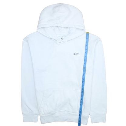 Mens UK Size L Hollister White Pullover Hoodie