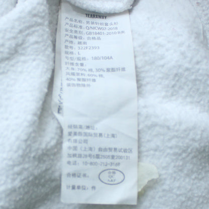 Mens UK Size L Hollister White Pullover Hoodie