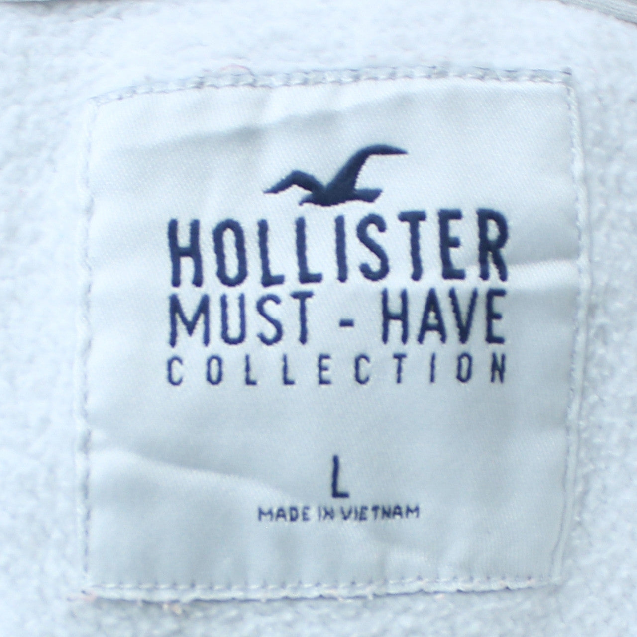 Mens UK Size L Hollister White Pullover Hoodie
